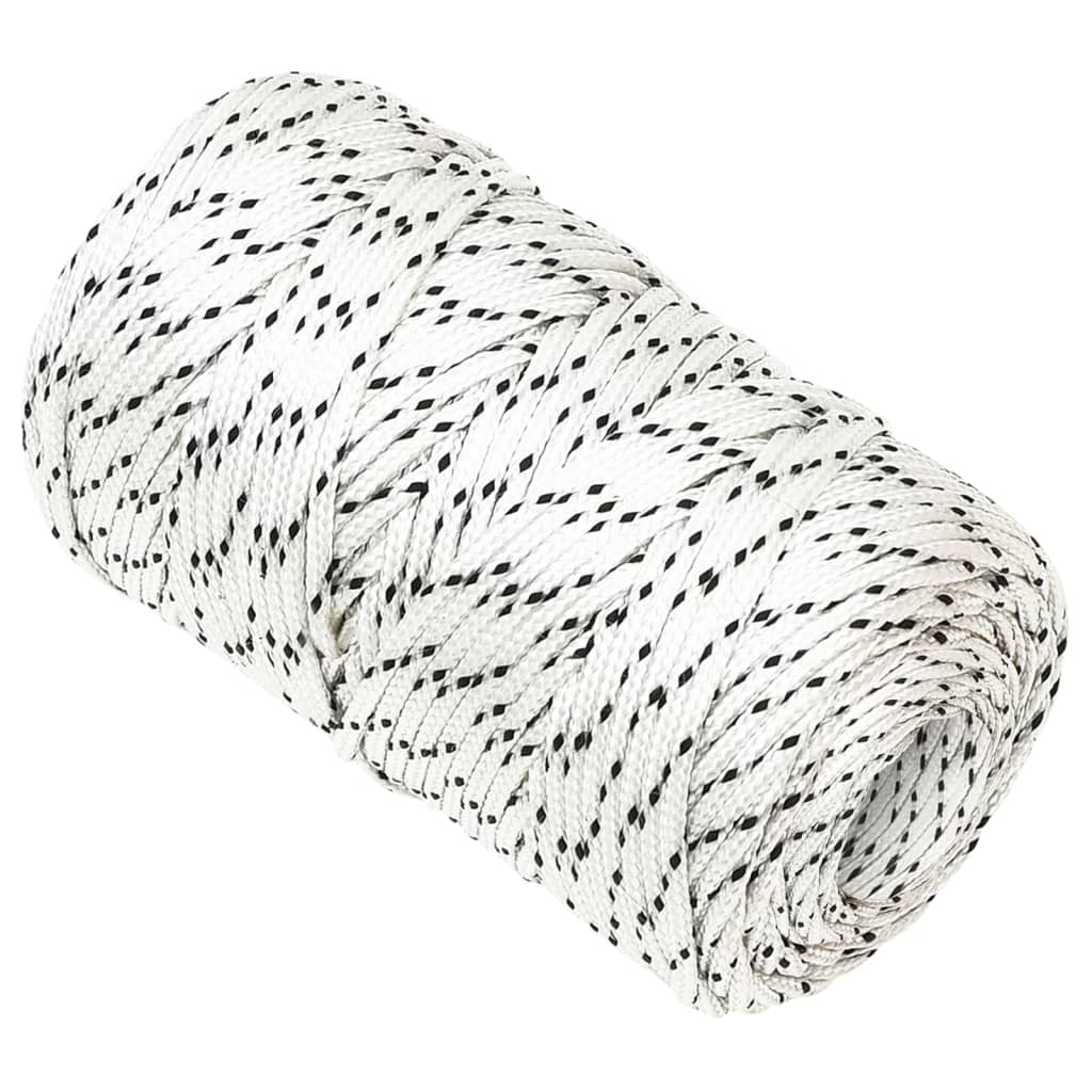 fehér poliészter fonott csónakkötél 2 mm x 500 m