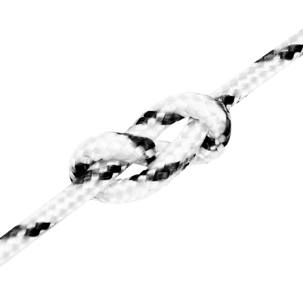fehér poliészter fonott csónakkötél 5 mm x 50 m