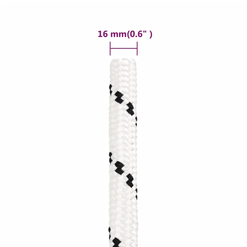 fehér poliészter munkakötél 16 mm 100 m