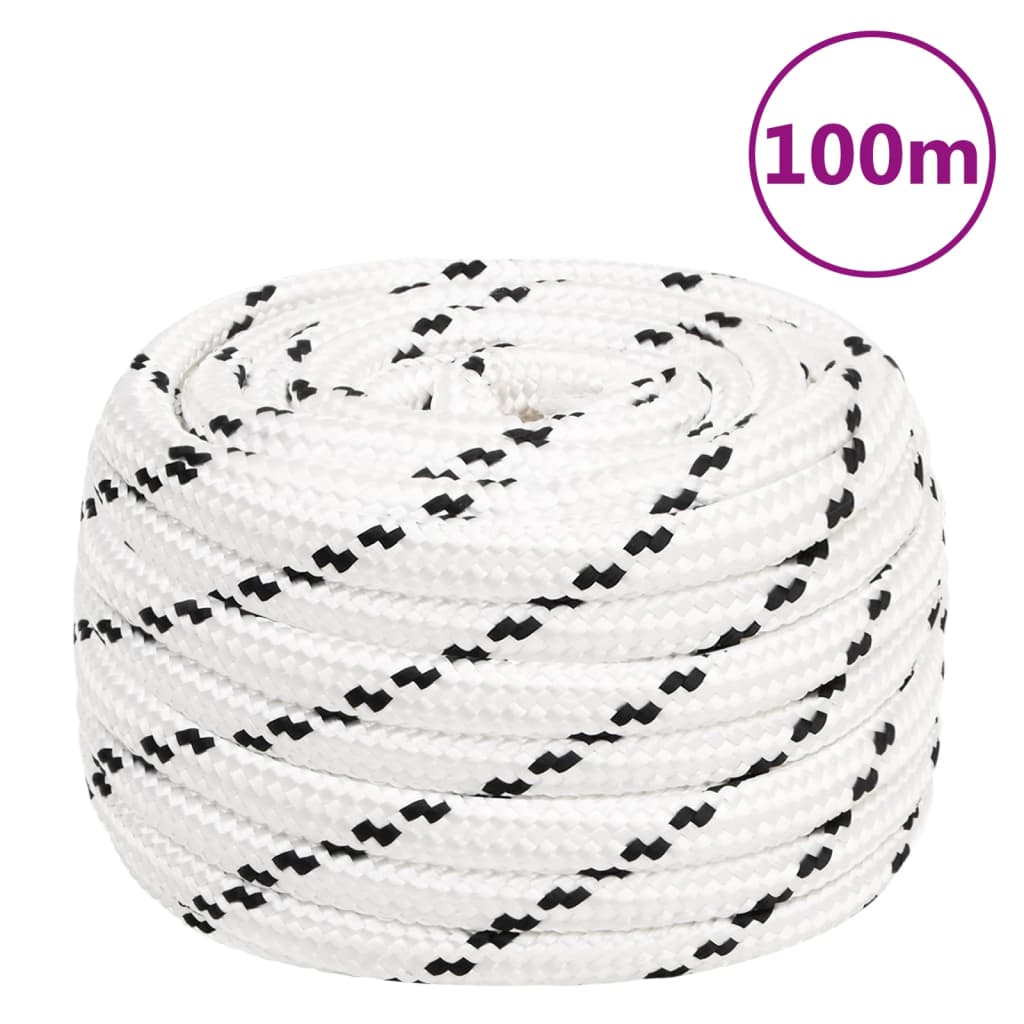 fehér poliészter munkakötél 18 mm 100 m