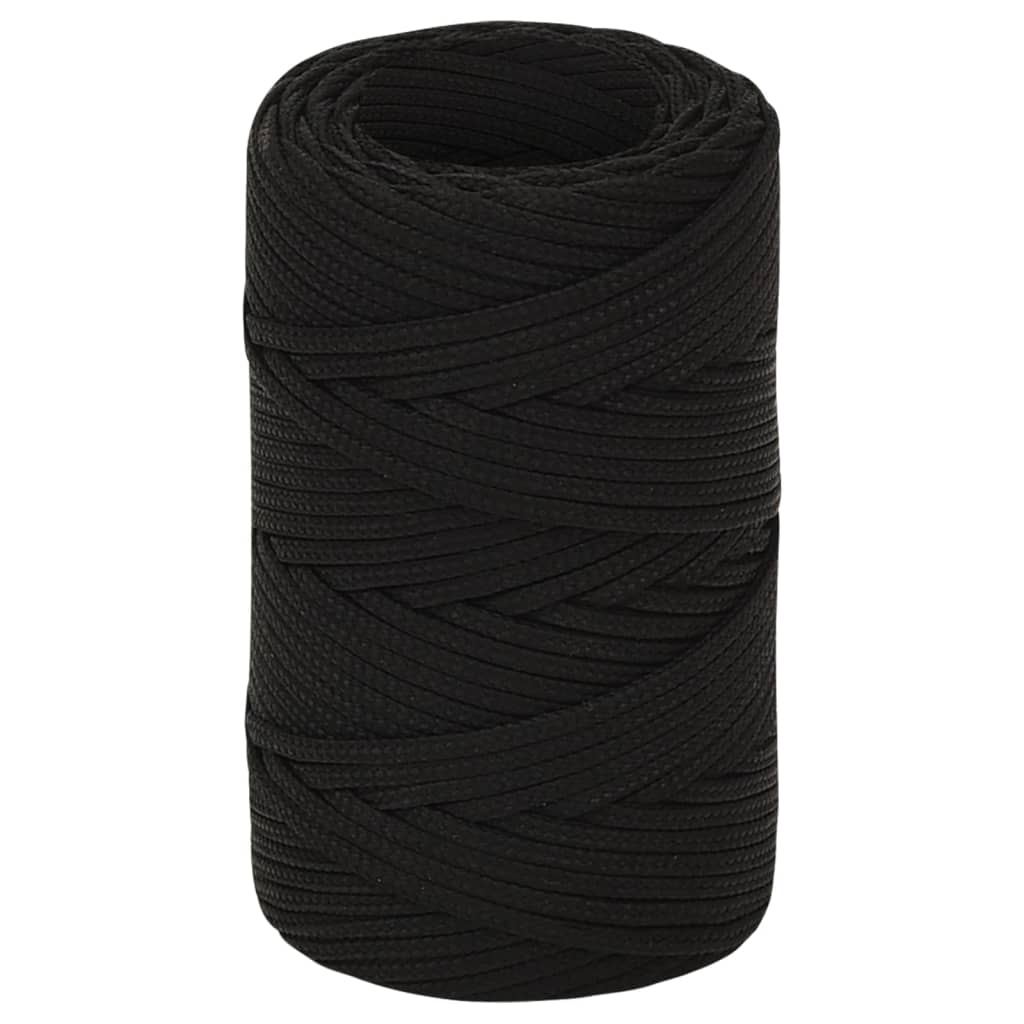fekete poliészter munkakötél 2 mm 100 m