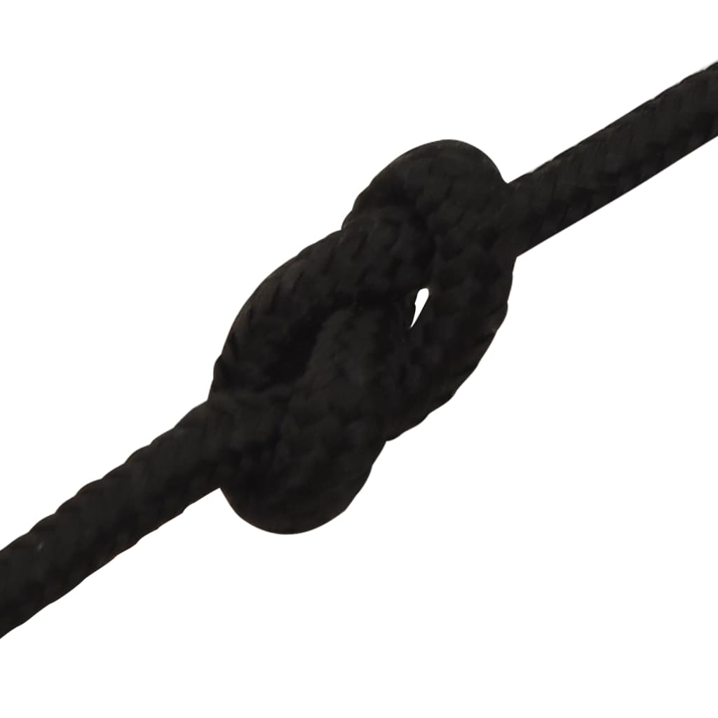 fekete poliészter munkakötél 5 mm 25 m