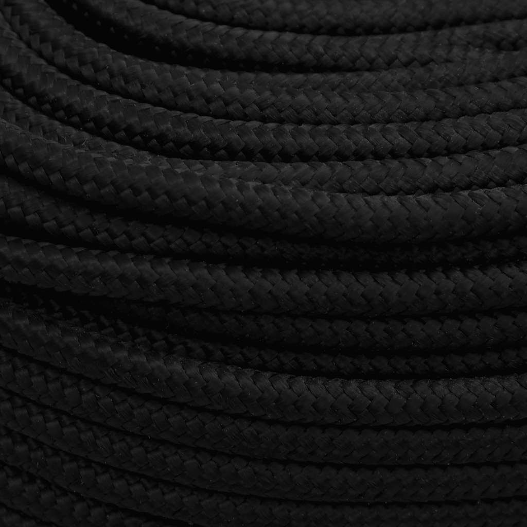 fekete poliészter munkakötél 6 mm 500 m