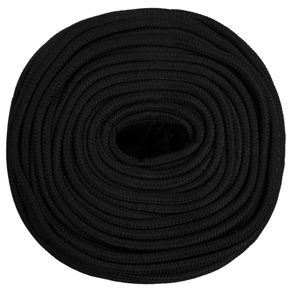 fekete poliészter munkakötél 8 mm 500 m