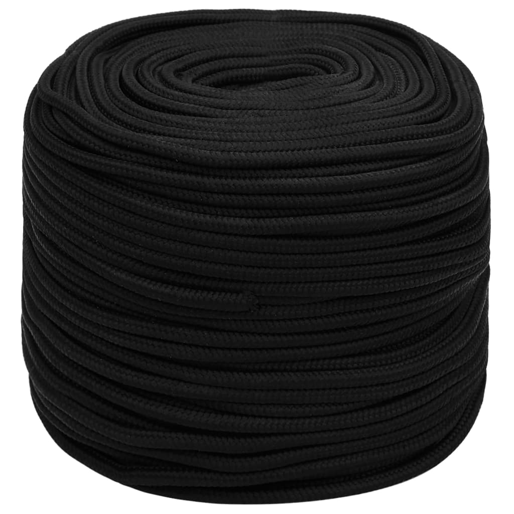 fekete poliészter munkakötél 10 mm 250 m