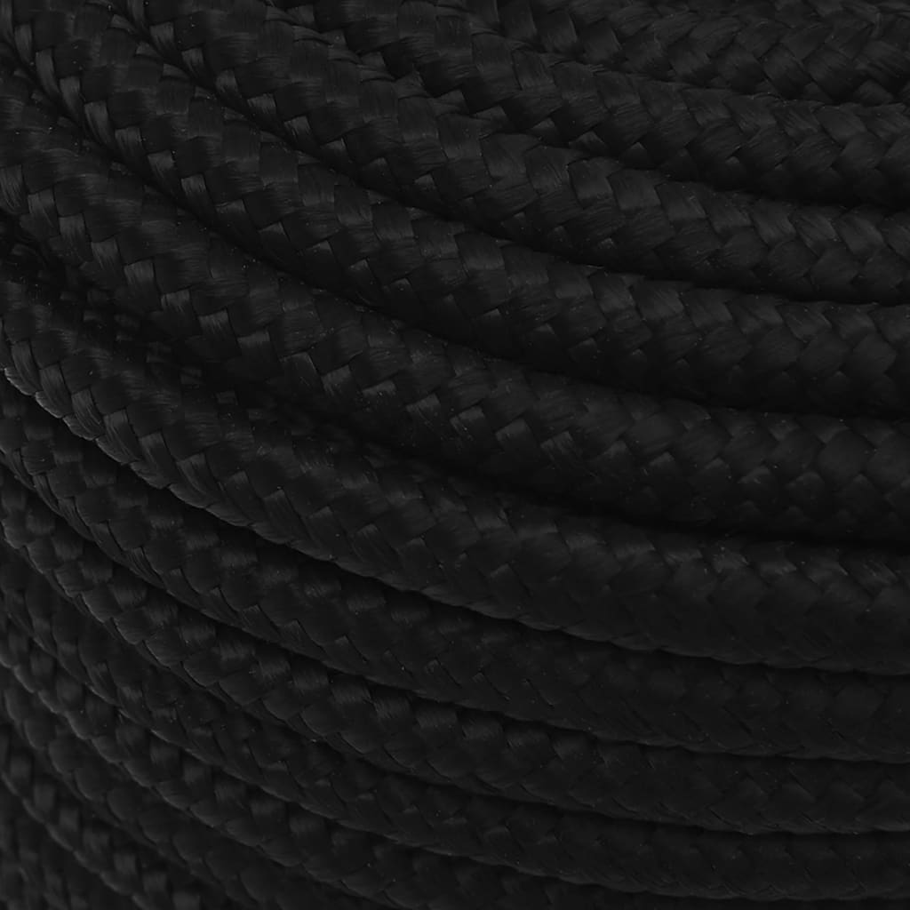 fekete poliészter munkakötél 12 mm 25 m