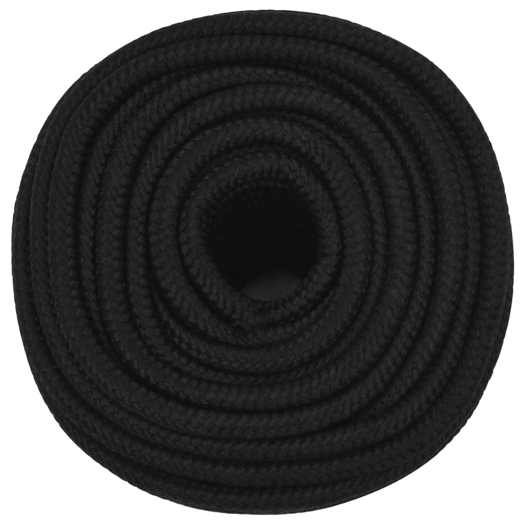 fekete poliészter munkakötél 12 mm 50 m
