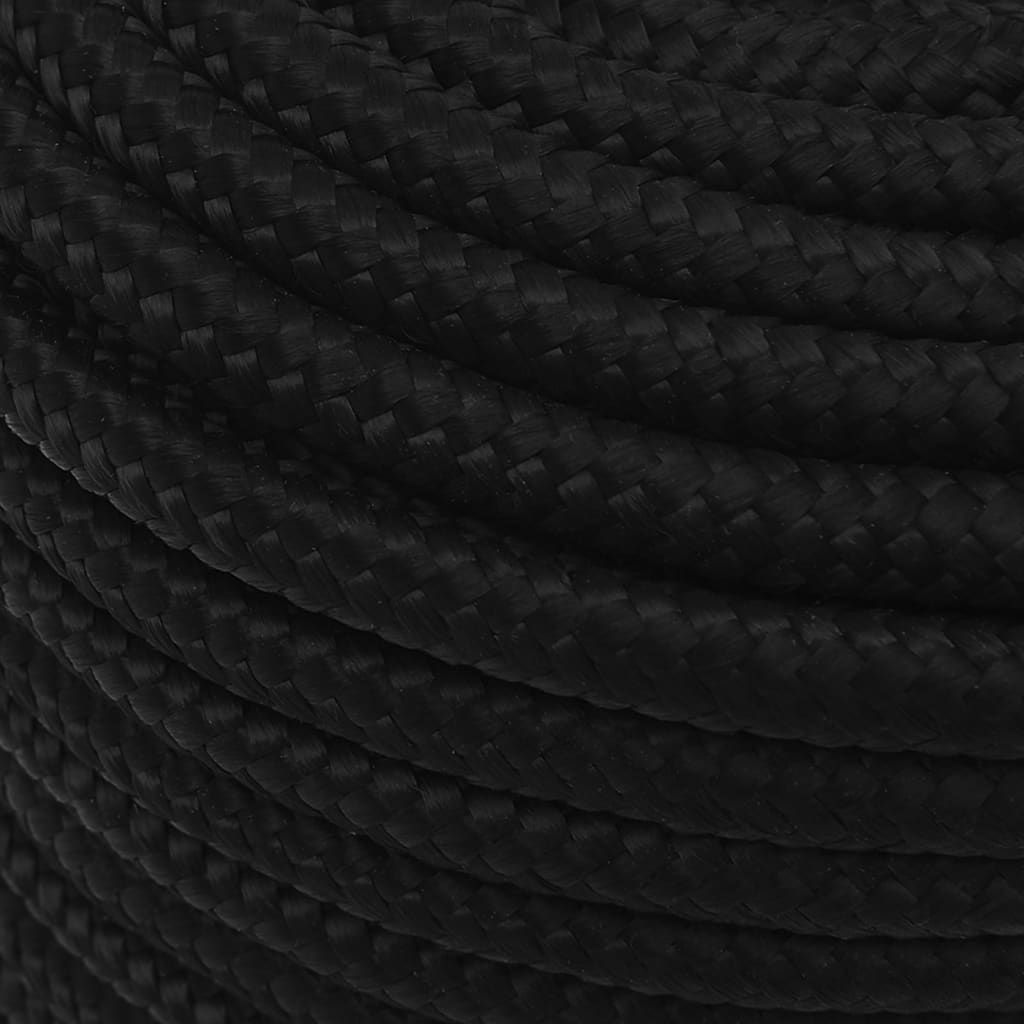 fekete poliészter munkakötél 12 mm 50 m
