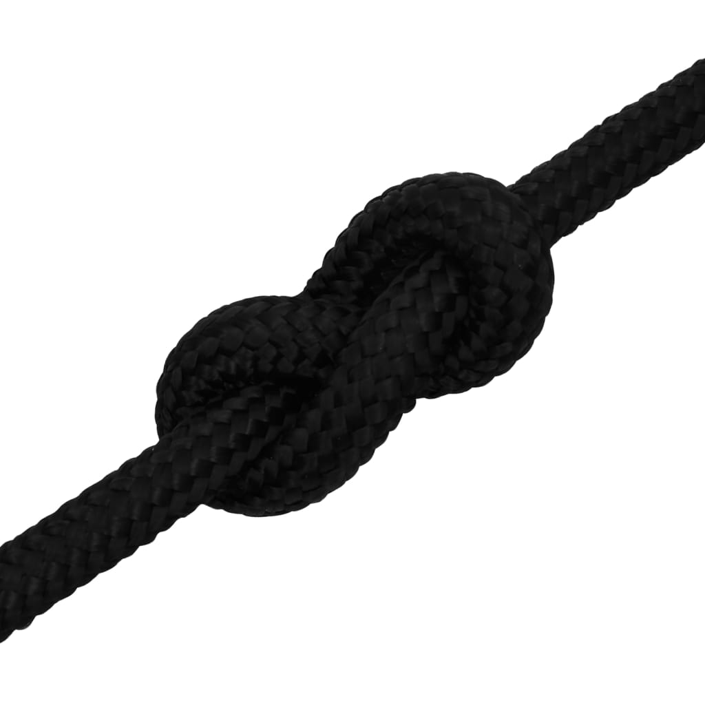 fekete poliészter munkakötél 18 mm 25 m