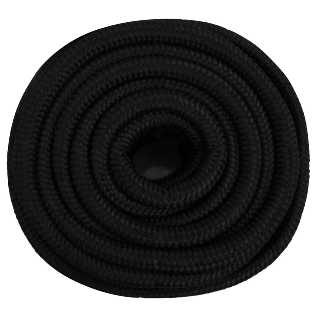 fekete poliészter munkakötél 25 mm 25 m