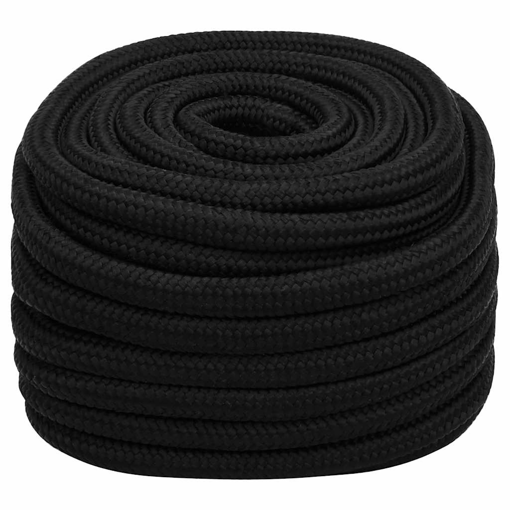fekete poliészter munkakötél 25 mm 50 m