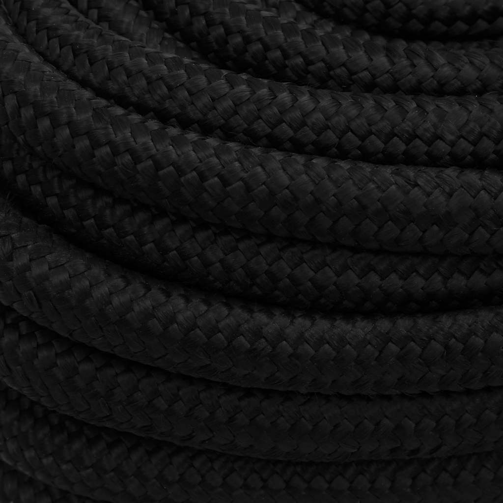 fekete poliészter munkakötél 25 mm 50 m