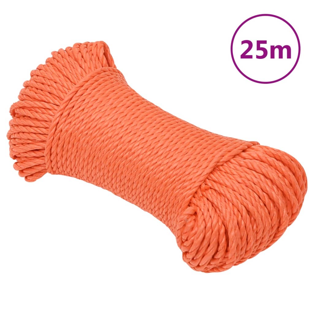 narancssárga polipropilén munkakötél 3 mm 25 m