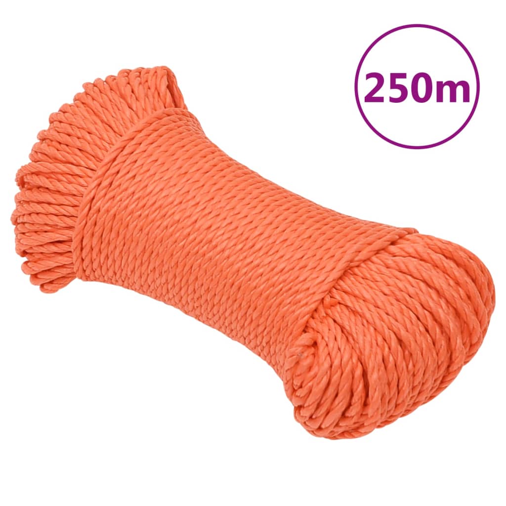 narancssárga polipropilén munkakötél 8 mm 250 m
