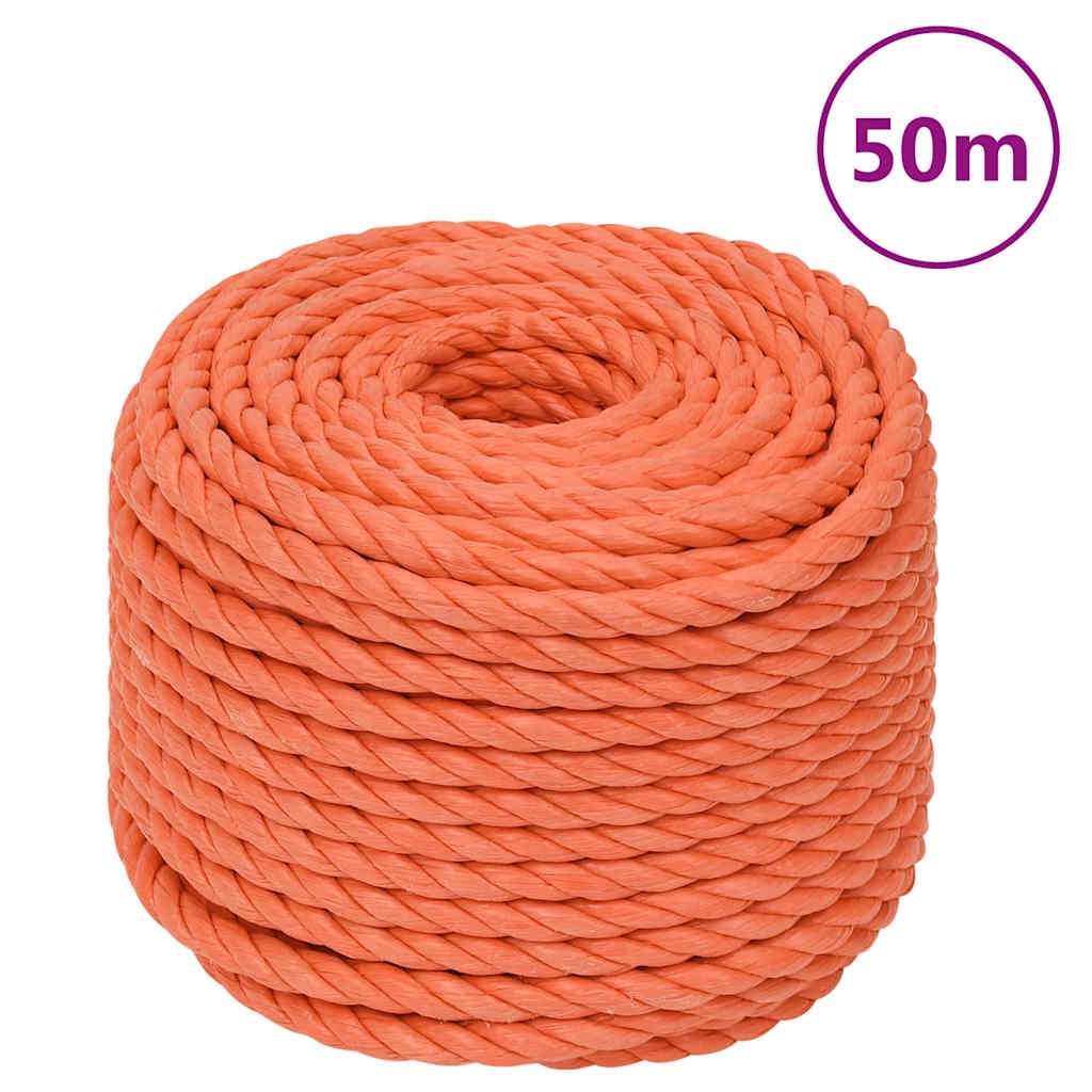 narancssárga polipropilén munkakötél 14 mm 50 m