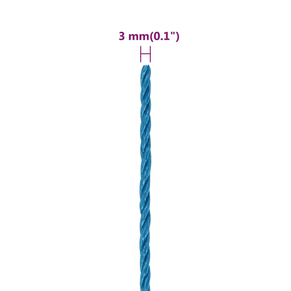 kék polipropilén munkakötél 3 mm 100 m