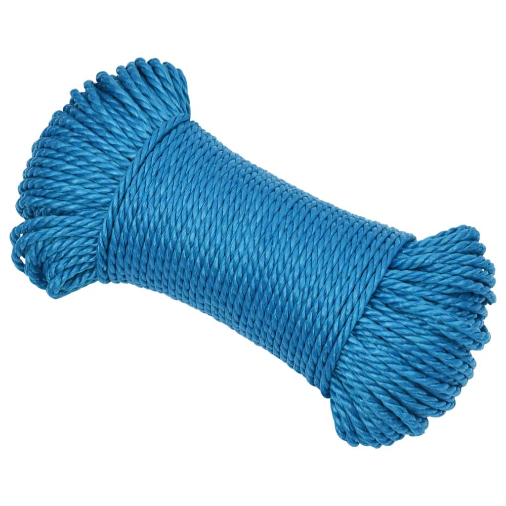 kék polipropilén munkakötél 6 mm 50 m