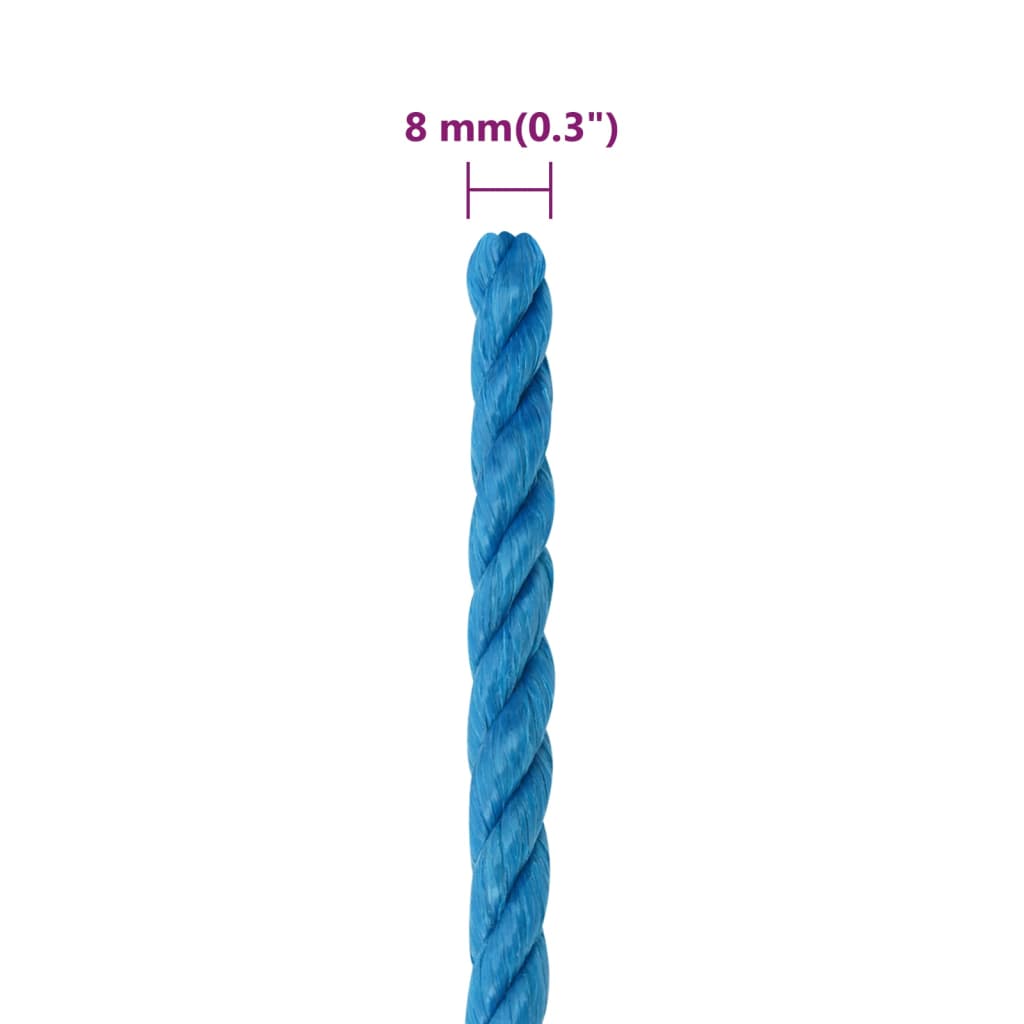 kék polipropilén munkakötél 8 mm 100 m