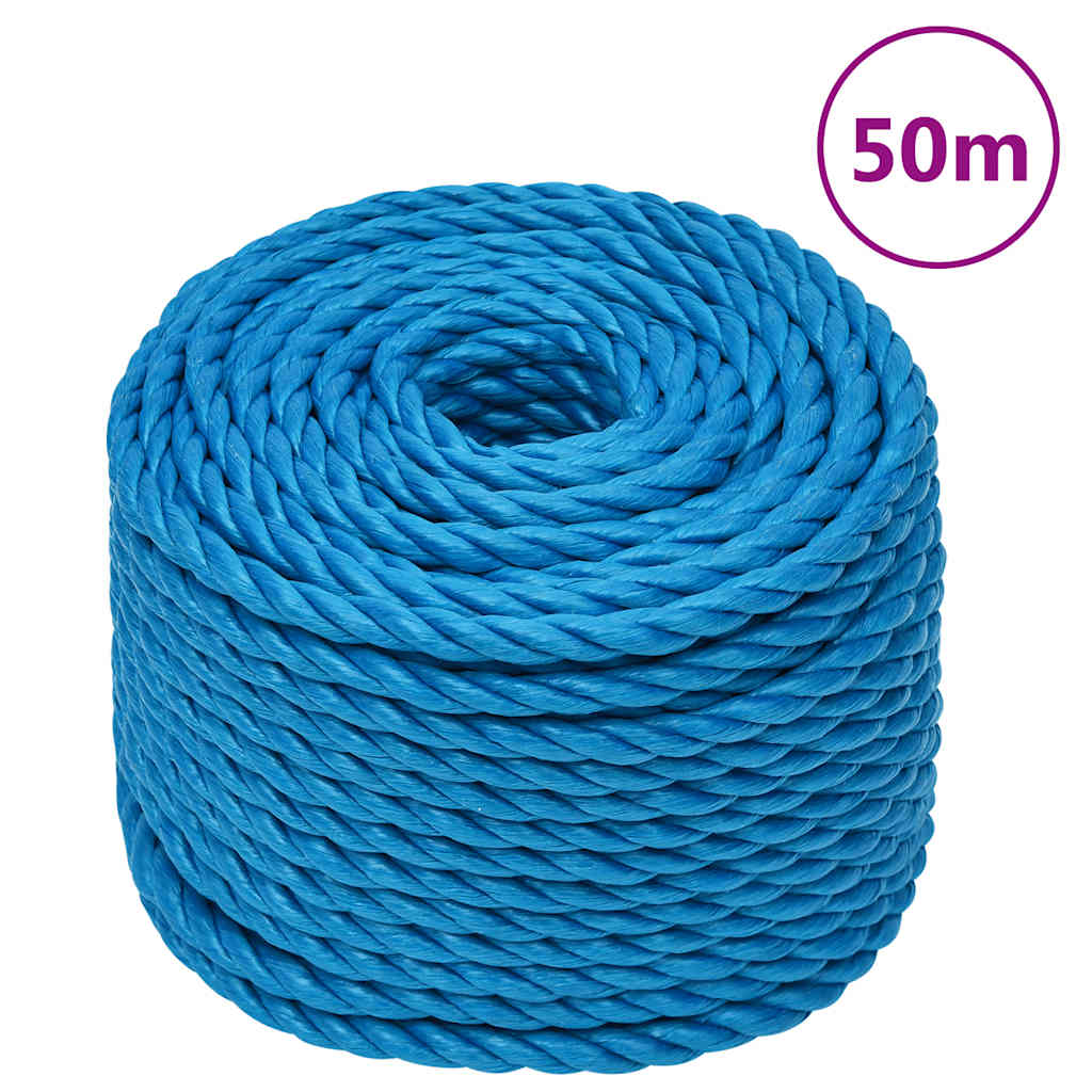 kék polipropilén munkakötél 10 mm 50 m