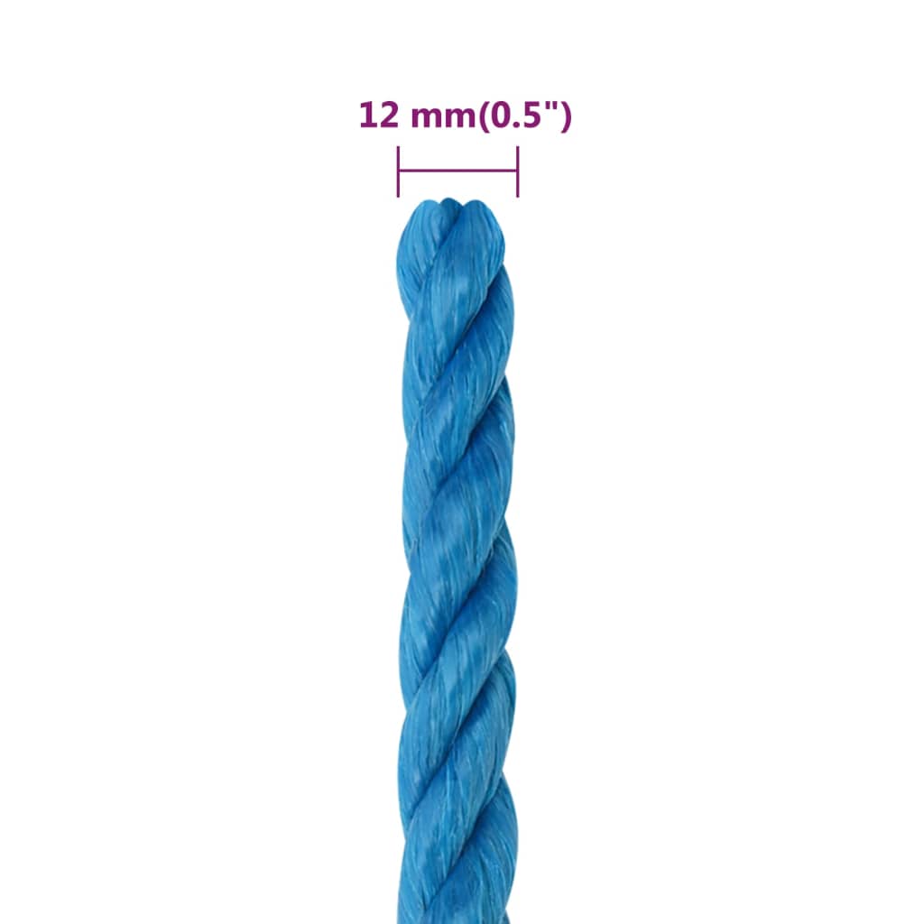 kék polipropilén munkakötél 12 mm 25 m