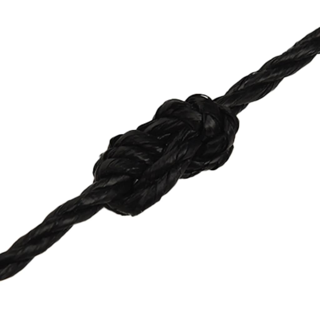 fekete polipropilén munkakötél 3 mm 25 m