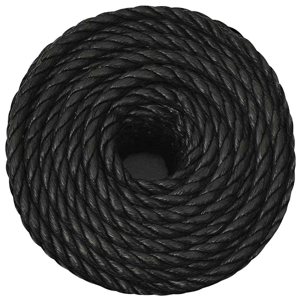 fekete polipropilén munkakötél 10 mm 50 m