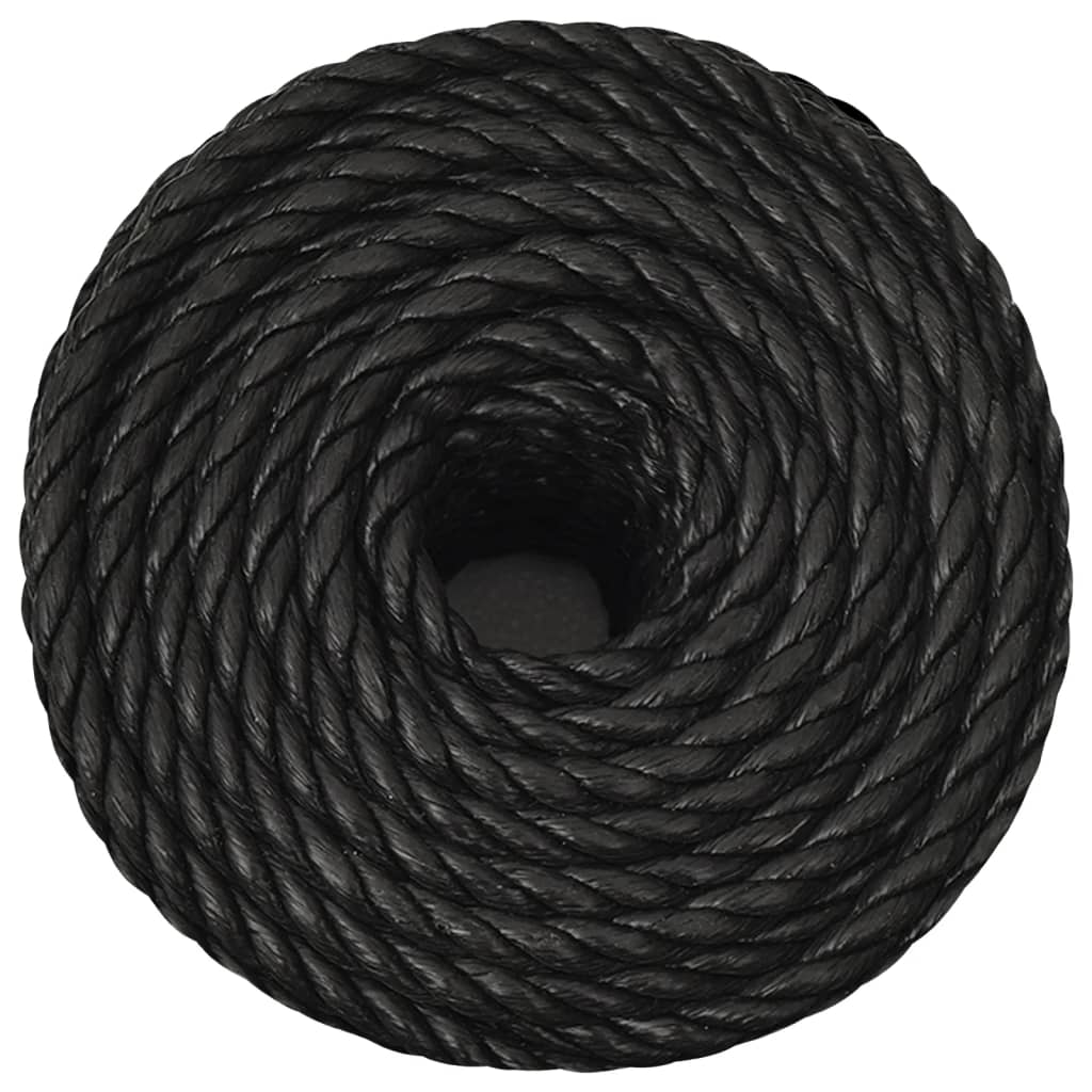 fekete polipropilén munkakötél 10 mm 250 m