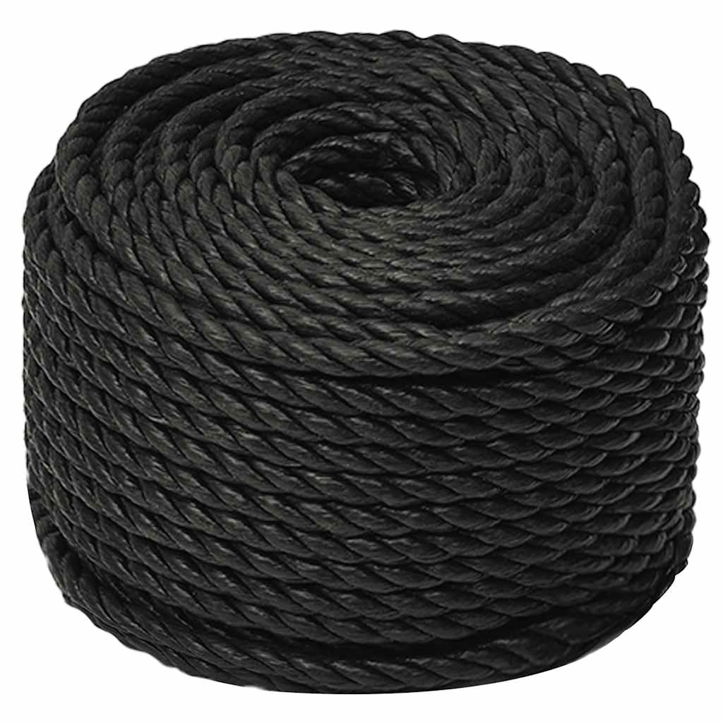 fekete polipropilén munkakötél 10 mm 500 m