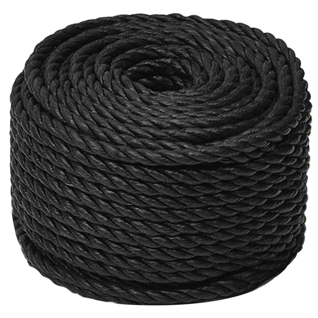 fekete polipropilén munkakötél 14 mm 250 m