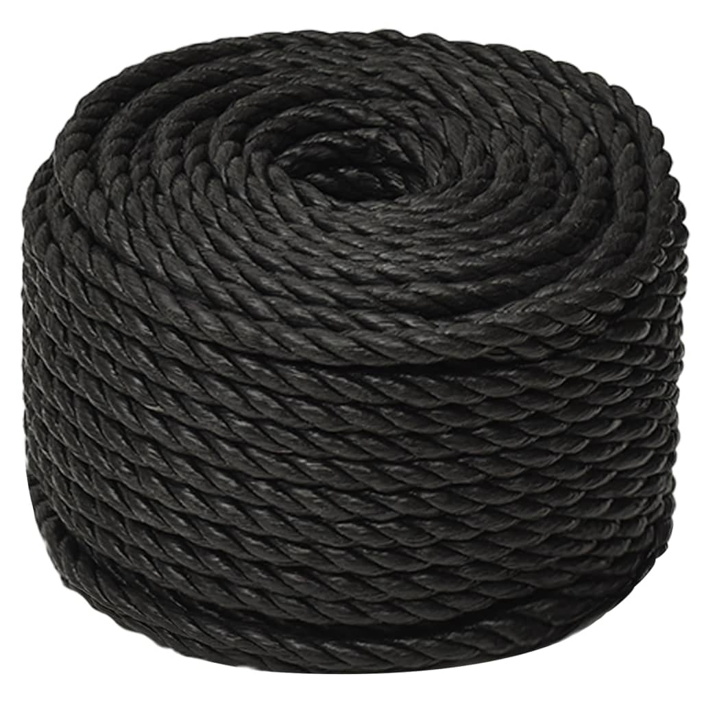 fekete polipropilén munkakötél 16 mm 50 m