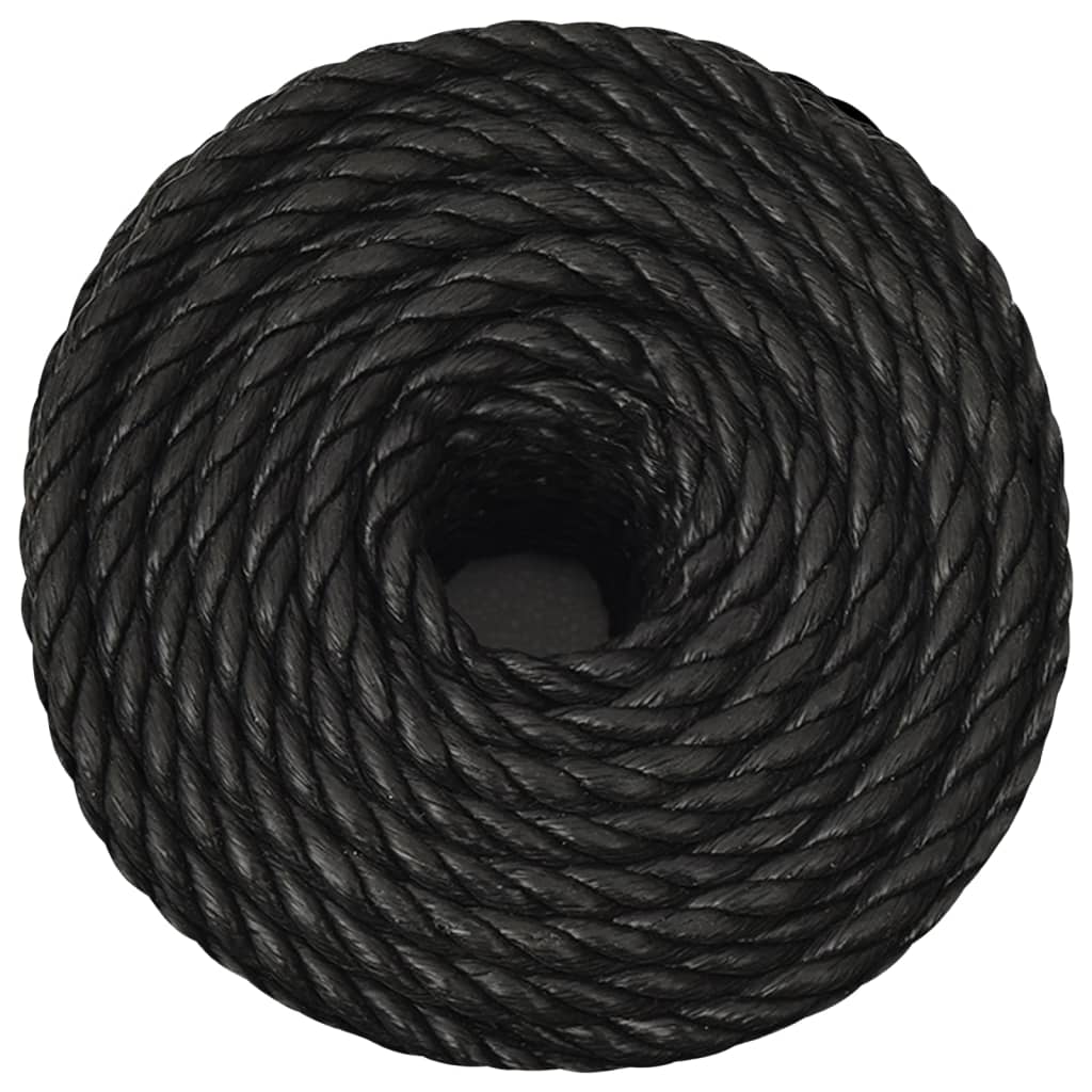 fekete polipropilén munkakötél 20 mm 100 m