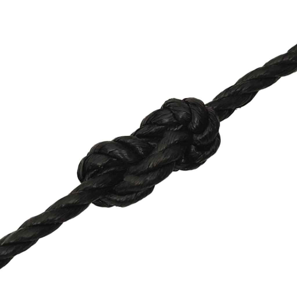 fekete polipropilén munkakötél 24 mm 50 m