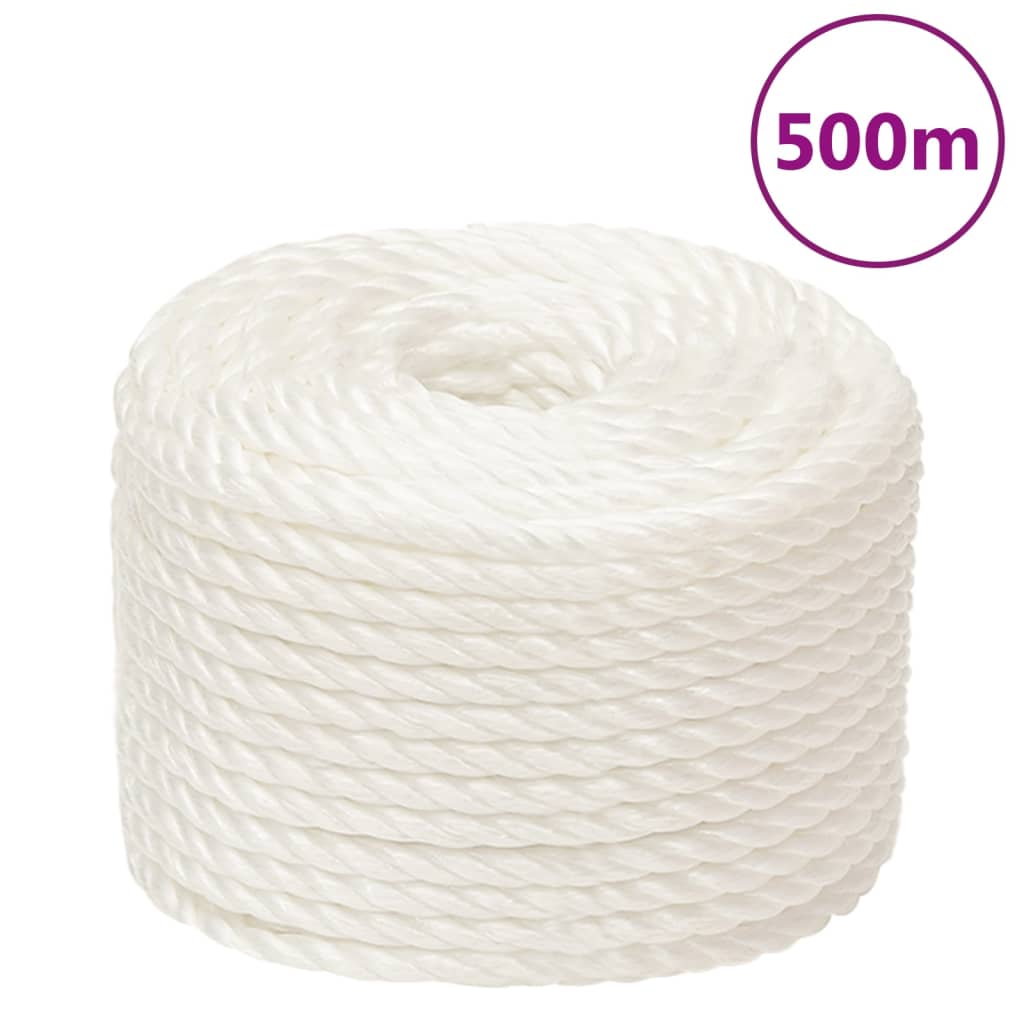 fehér polipropilén munkakötél 10 mm 500 m