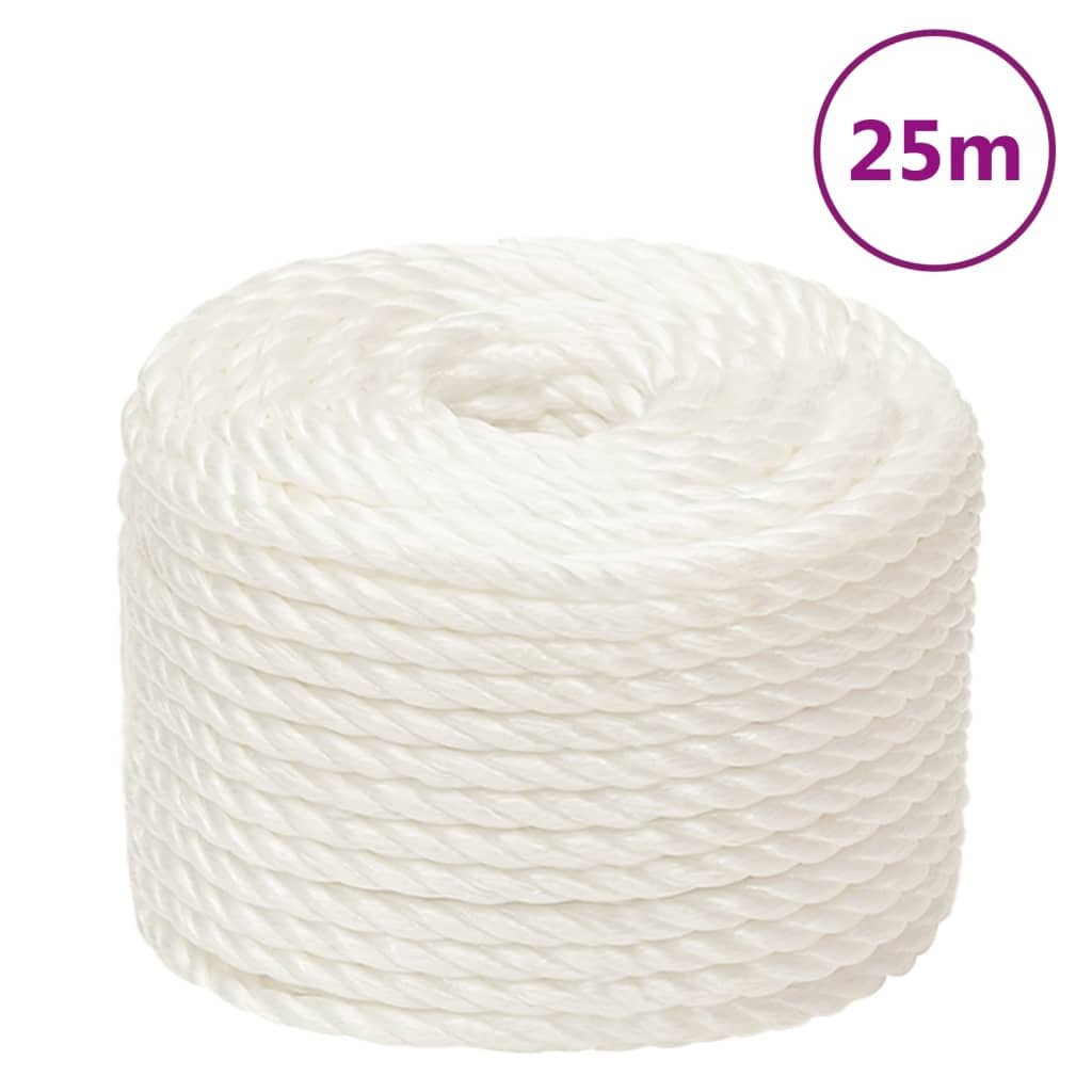 fehér polipropilén munkakötél 12 mm 25 m