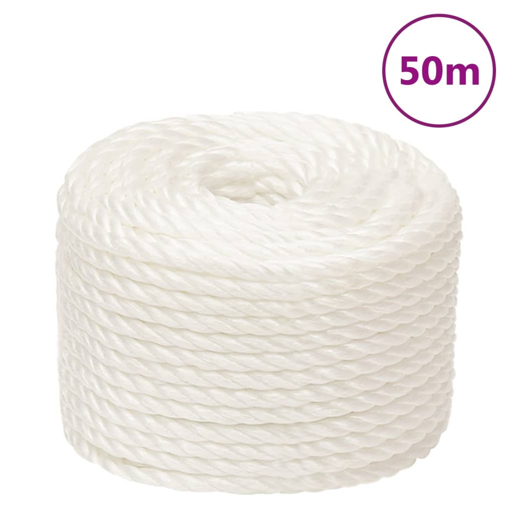 fehér polipropilén munkakötél 16 mm 50 m