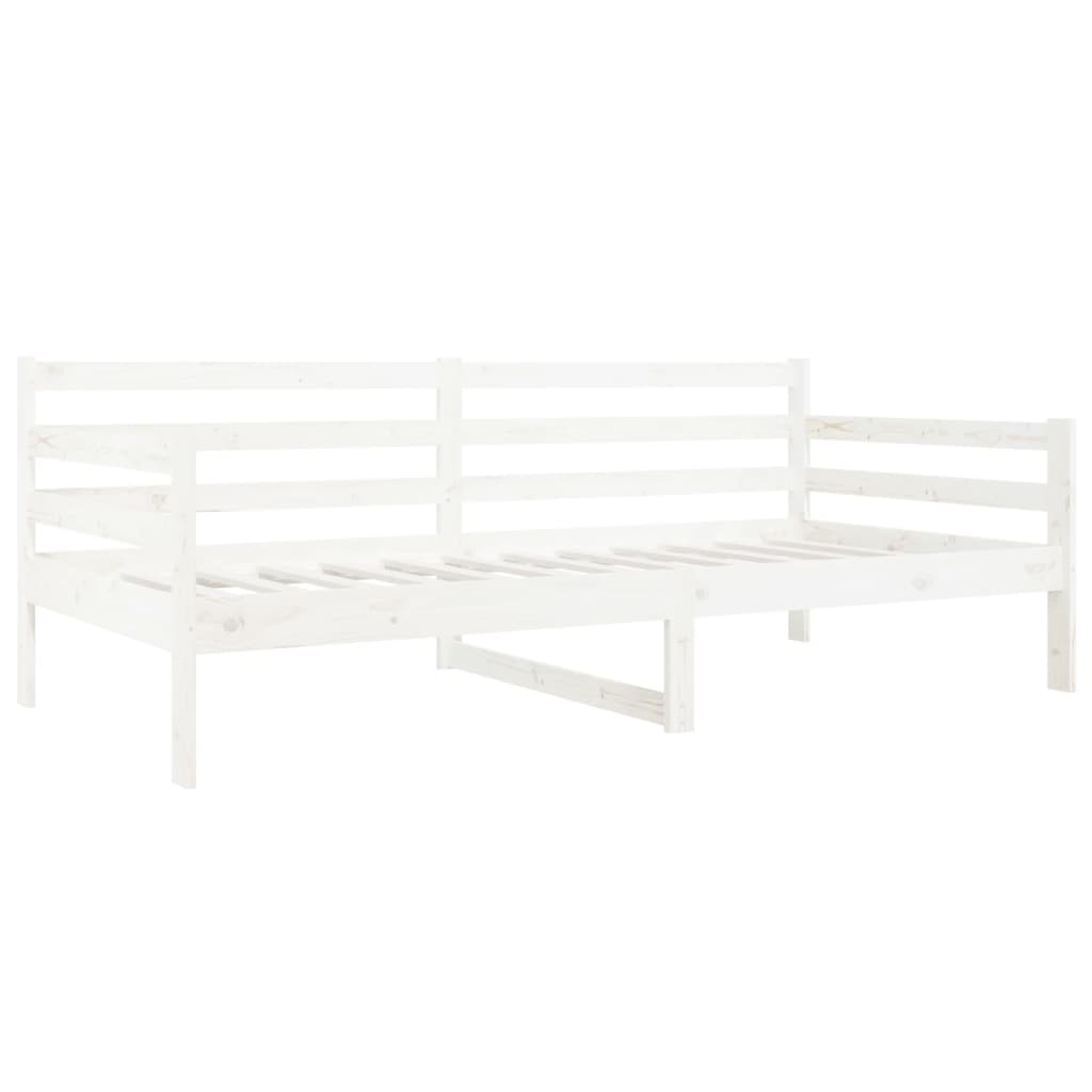 fehér tömör fenyőfa kanapéágy matrac nélkül 90 x 190 cm