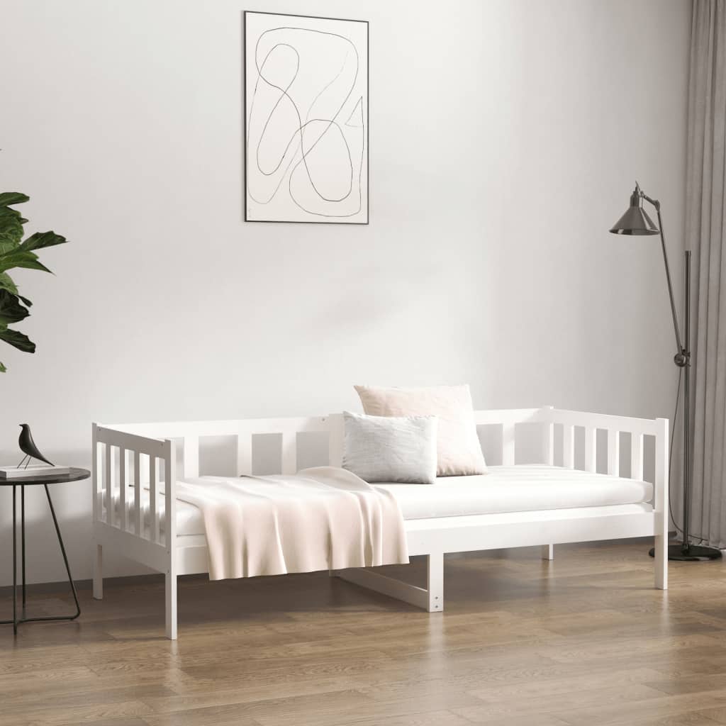 fehér tömör fenyőfa kanapéágy matrac nélkül 90 x 190 cm