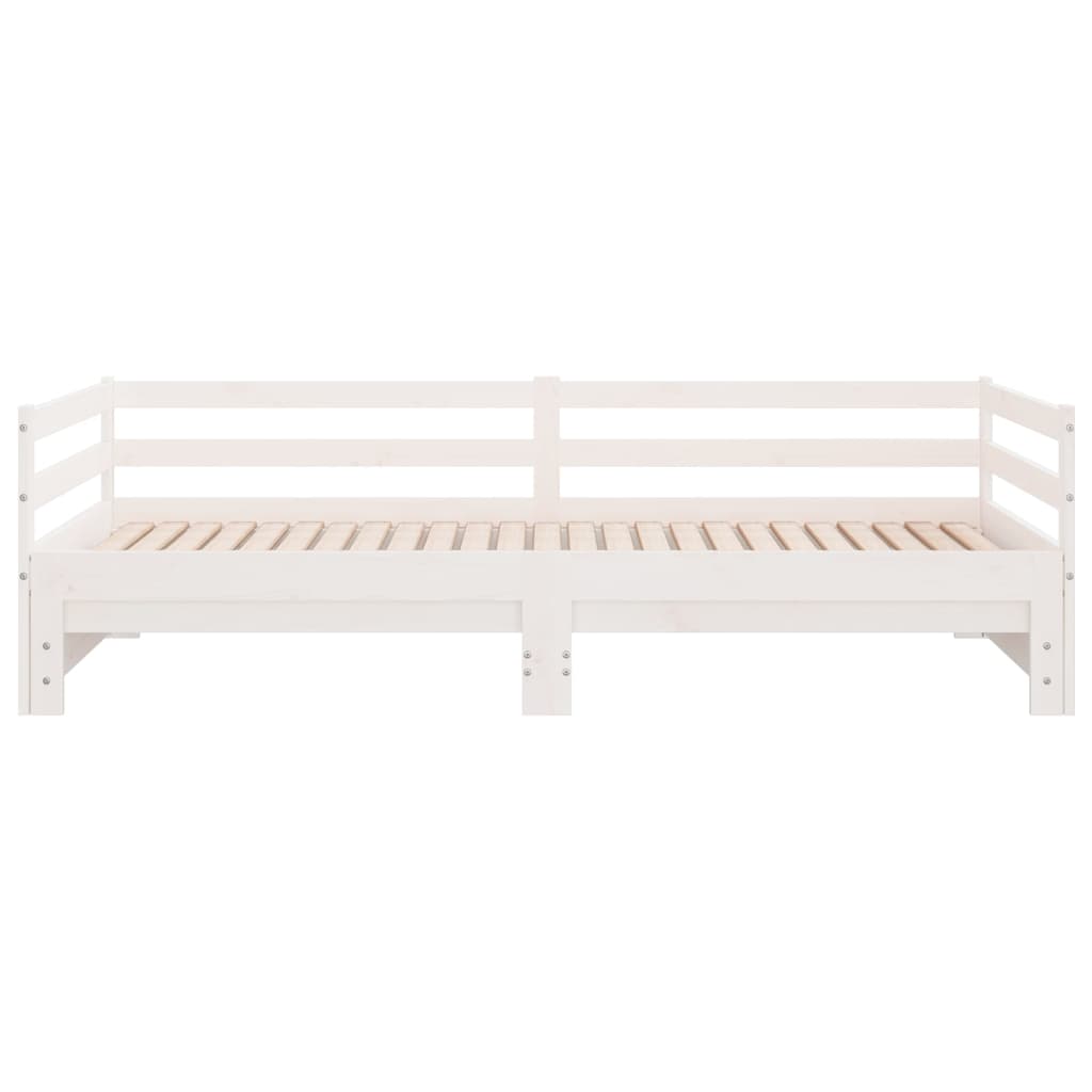 fehér kihúzható nappali ágy matrac nélkül 90x190 cm