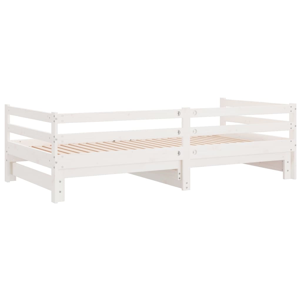fehér kihúzható nappali ágy matrac nélkül 90x190 cm