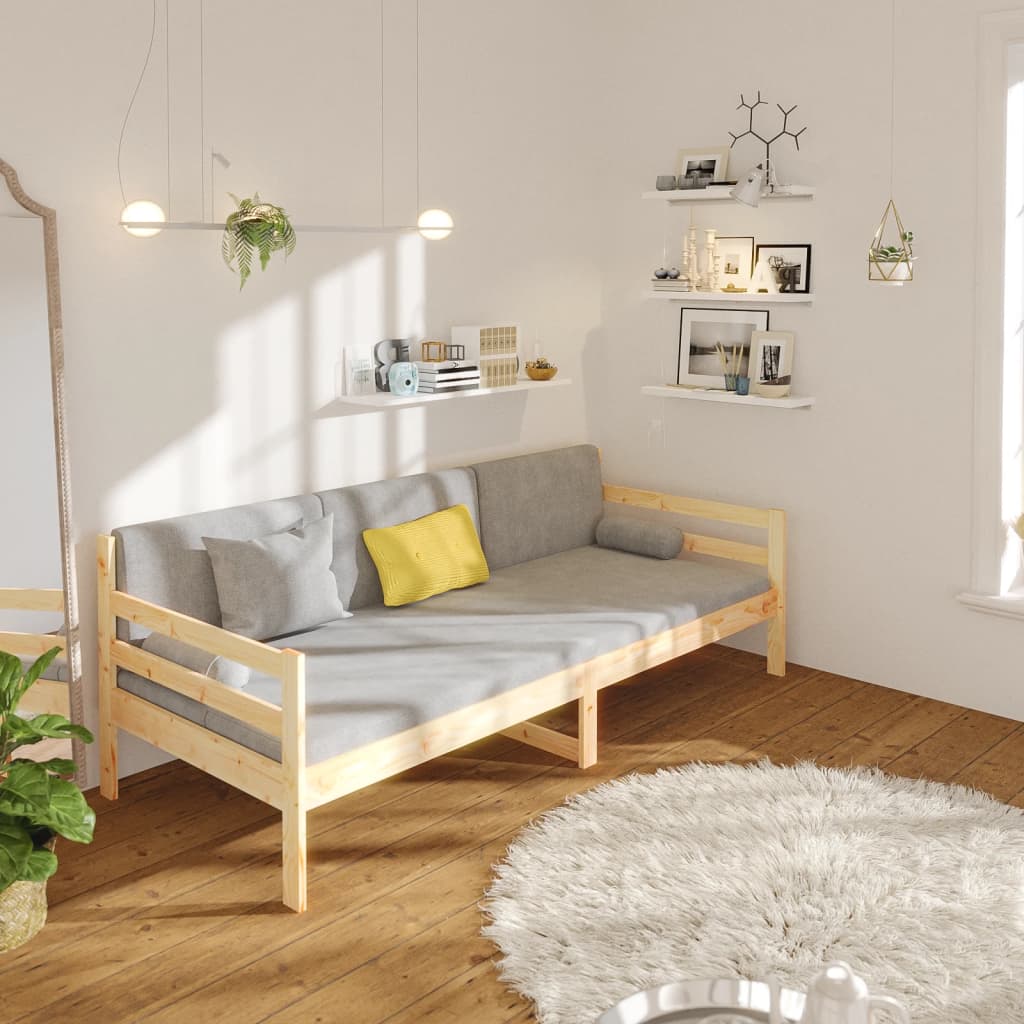 tömör fenyőfa kanapéágy matrac nélkül 80 x 200 cm