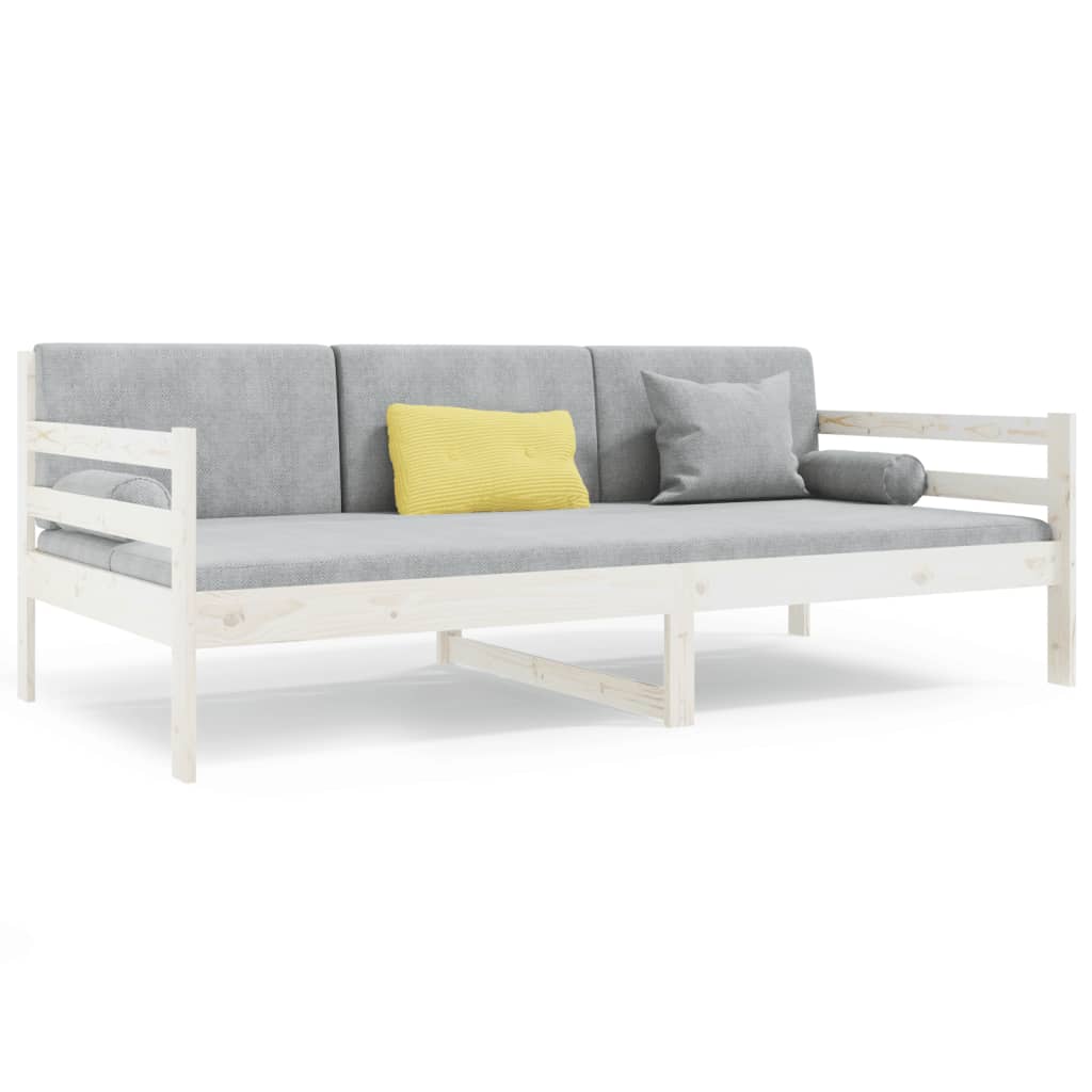 fehér tömör fenyőfa kanapéágy matrac nélkül 80 x 200 cm