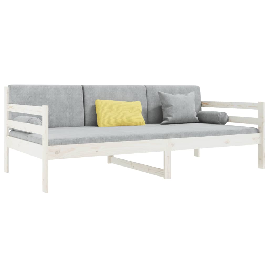 fehér tömör fenyőfa kanapéágy matrac nélkül 80 x 200 cm