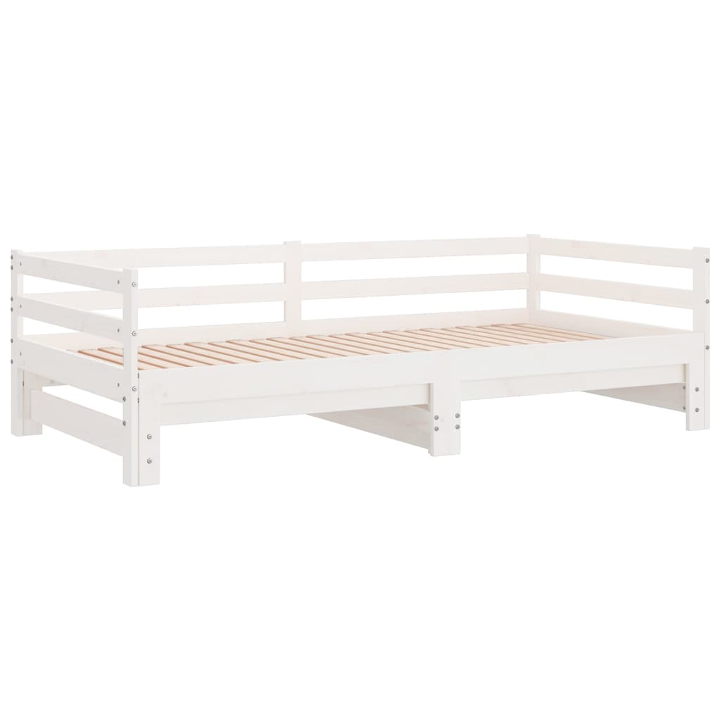 fehér kihúzható nappali ágy matrac nélkül 80x200 cm