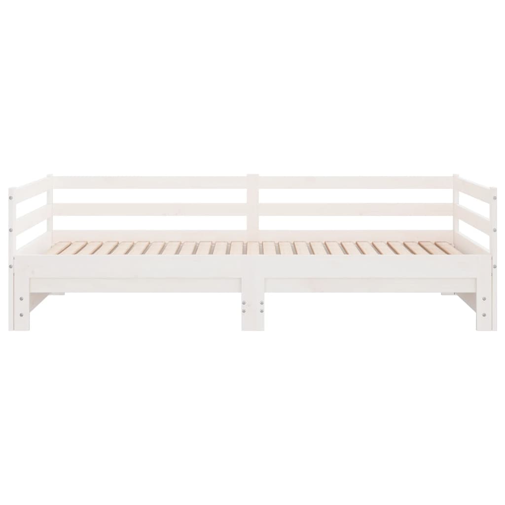 fehér kihúzható nappali ágy matrac nélkül 80x200 cm