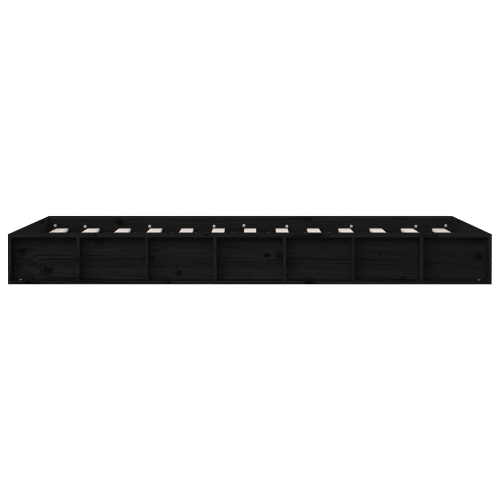 fekete tömör fa ágykeret 75 x 190 cm (Small Single)