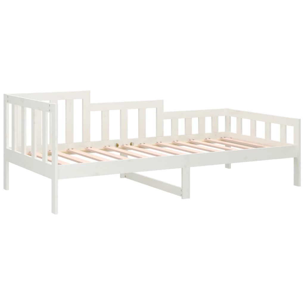 fehér tömör fenyőfa kanapéágy matrac nélkül 80 x 200 cm
