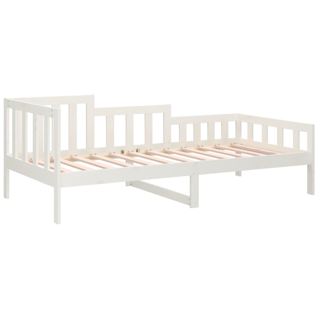 fehér tömör fenyőfa kanapéágy matrac nélkül 90 x 200 cm