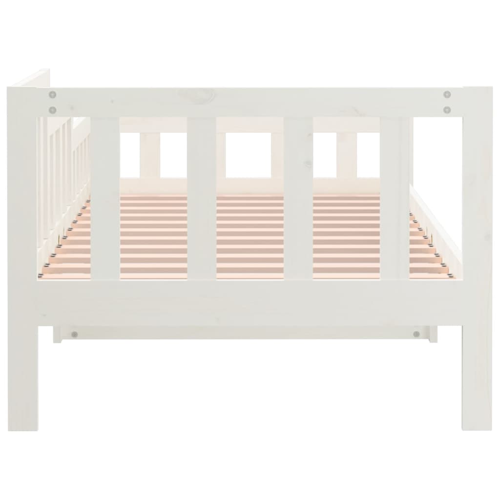 fehér tömör fenyőfa kanapéágy matrac nélkül 90 x 200 cm