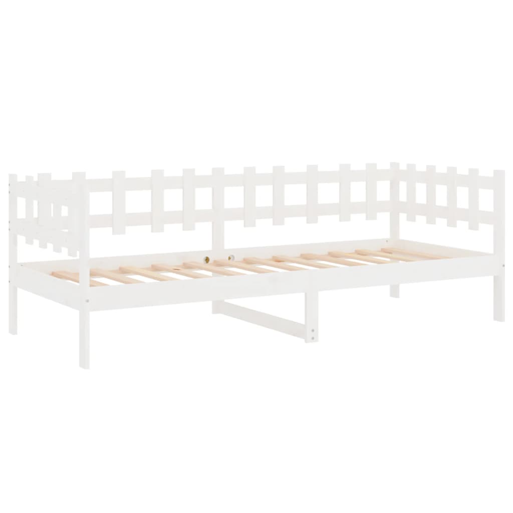 fehér tömör fenyőfa kanapéágy matrac nélkül 80 x 200 cm