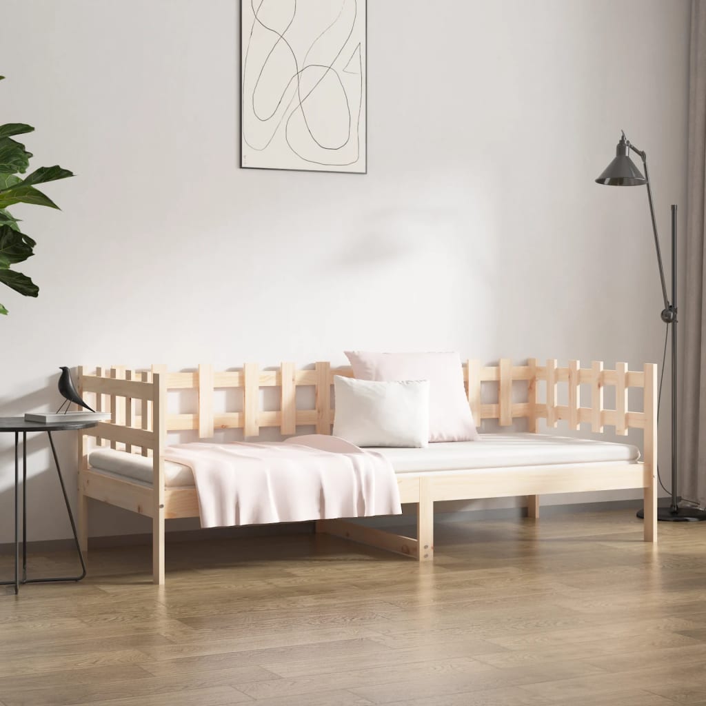 tömör fenyőfa kanapéágy matrac nélkül 90 x 190 cm
